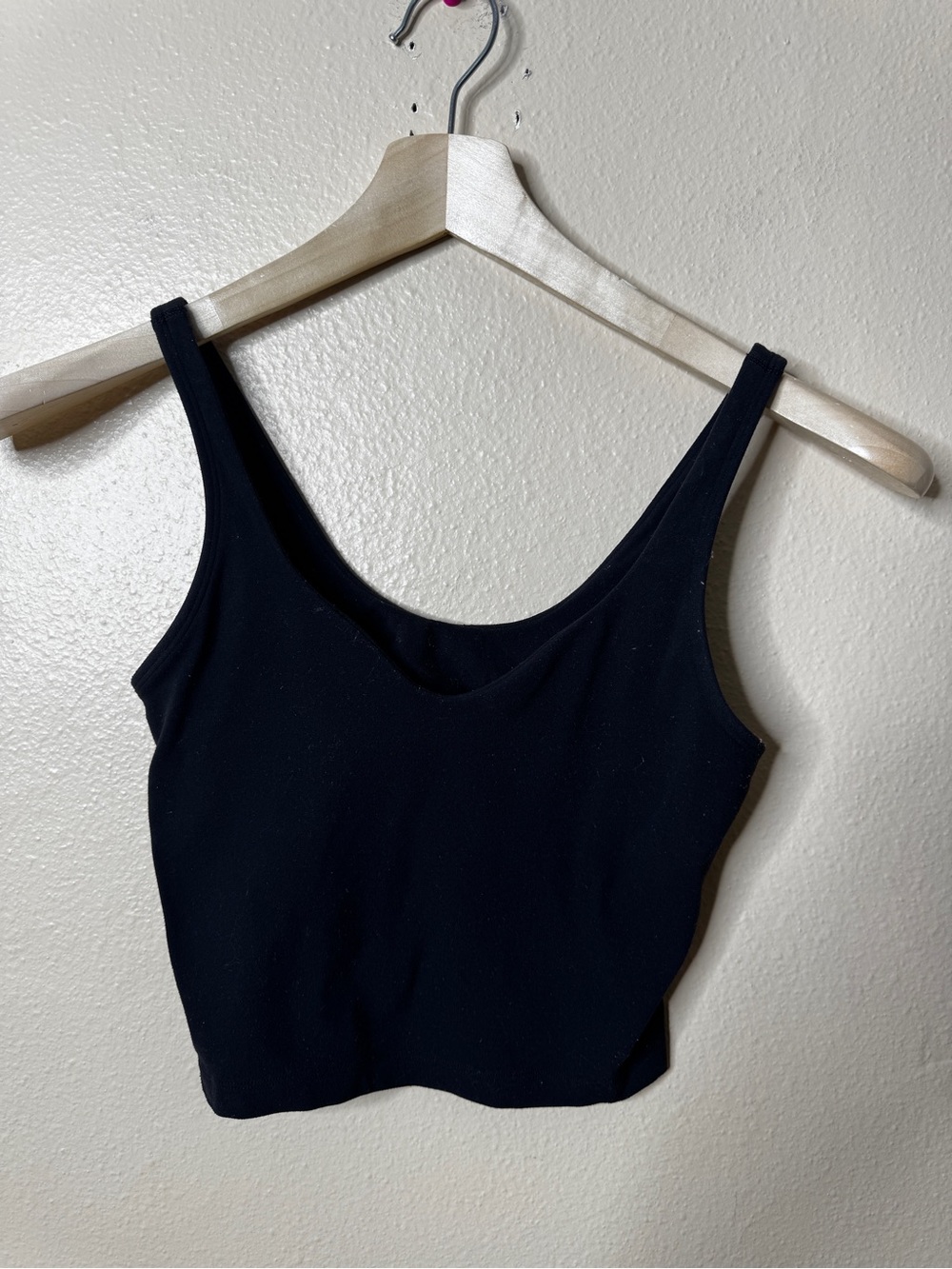 Lululemon Align Tank Womens 4 Black Cropped Yoga Workout Top Scoop Neck
